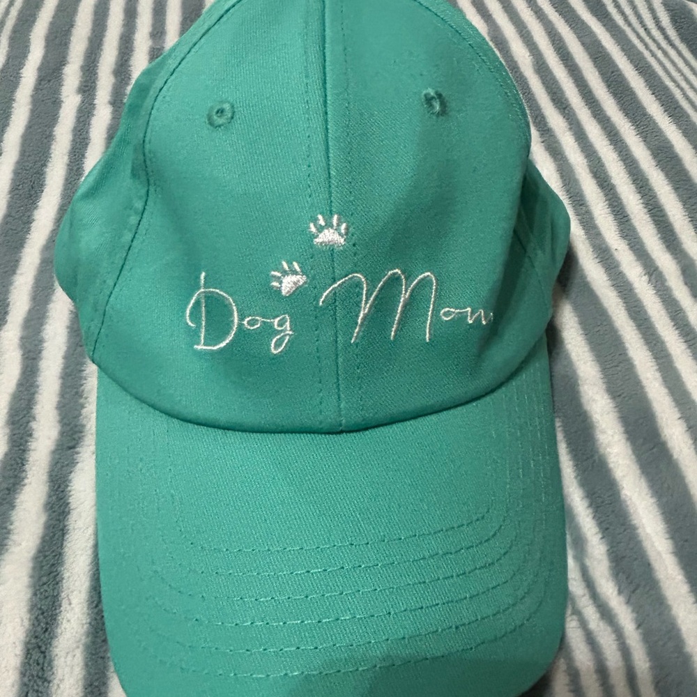 Green Embroidered Dog Mom Hat
